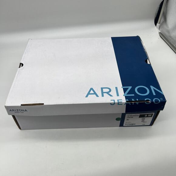 Arizona Jean Co Womens Maybrook Block Heel Cowboy Boots Cream Size 9M - Picture 10 of 11